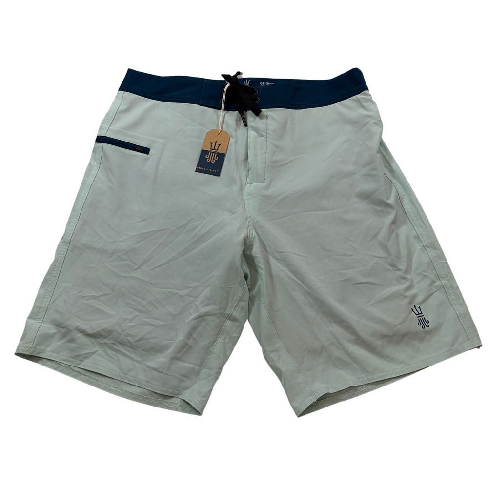 Driftline Original Drifties Sage Green Neoprene Lined Board Shorts Mens 34 NEW